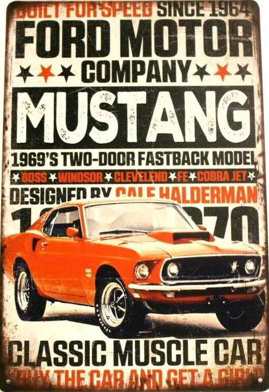 Mustang Metal Tin Sign
