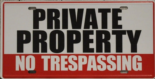 No Trespassing Metal Tin Sign