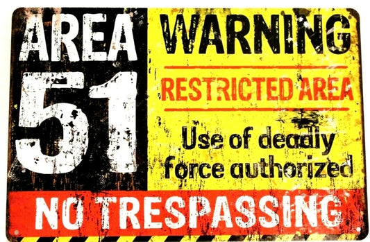 Area 51 Metal Tin Sign