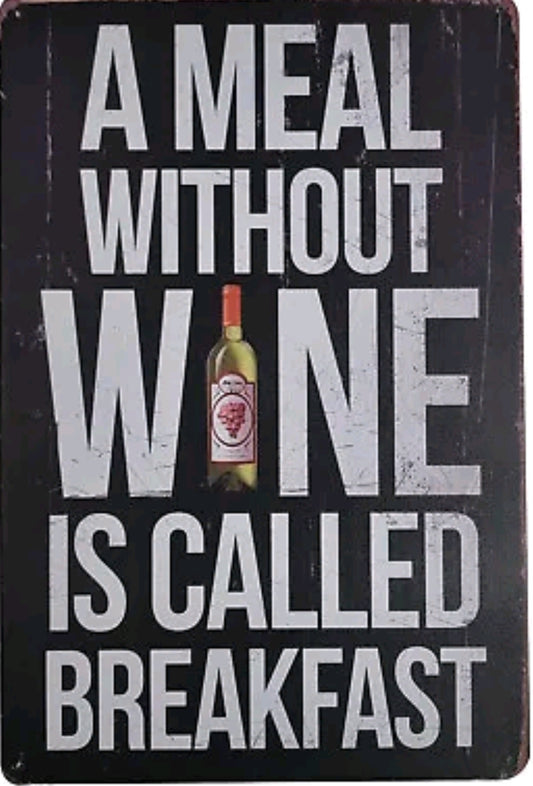 Wine Metal Tin Sign