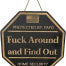 Courtyard Floor Outlet Spoof Decoration Warning Sign