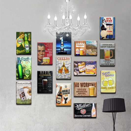Bump Bar Living Room KTV Decorative Tin Painting