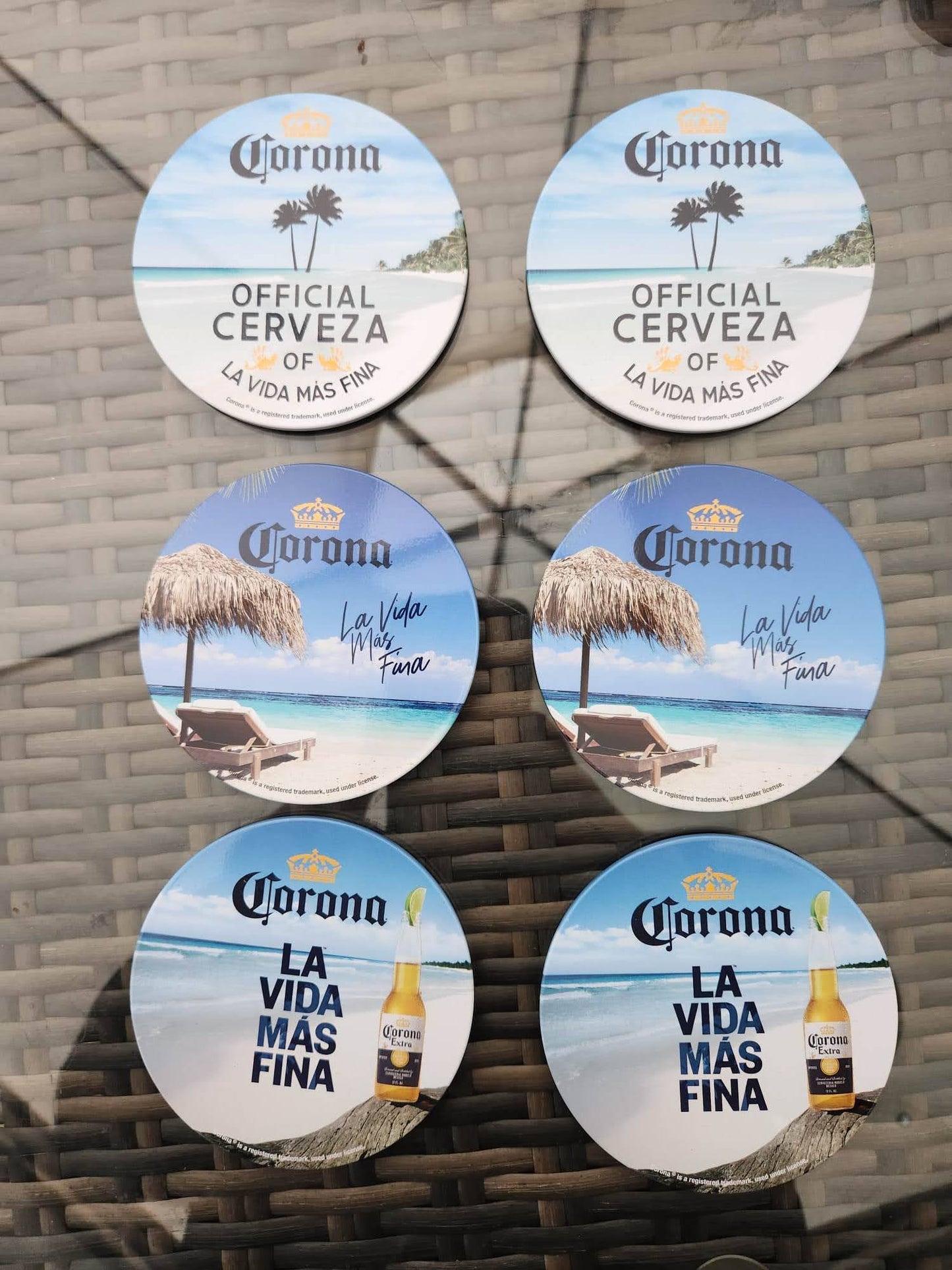 Corona Metal Tin Coaster Set