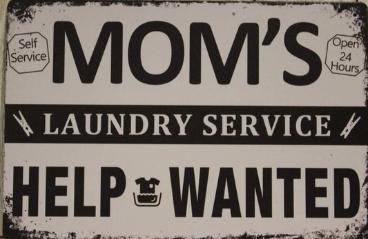 Moms Laundry Metal Tin Sign