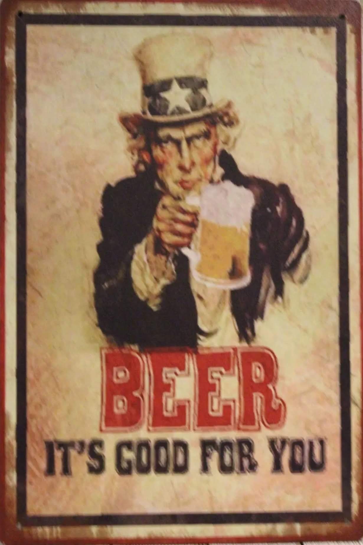 Beer Metal Tin  Sign