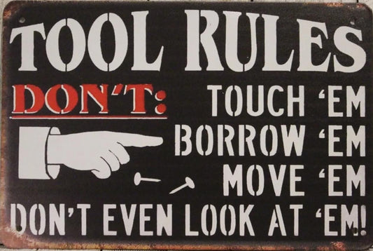 Tools Metal Tin Sign