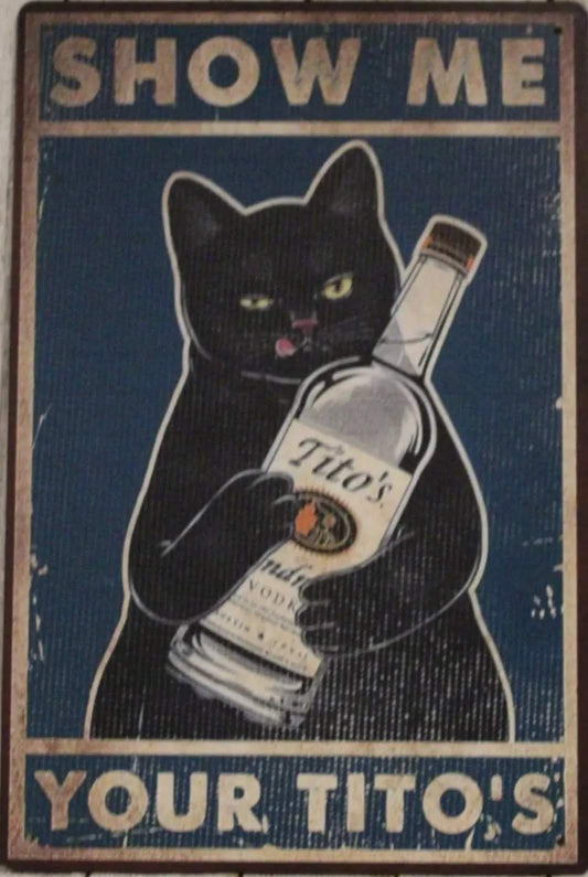 Cat Metal Tin Sign