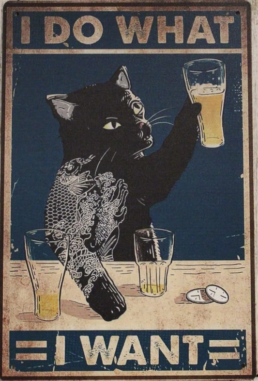 Cat Metal Tin Sign