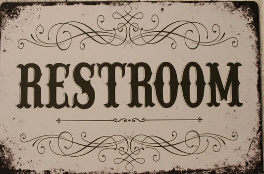 Restroom Metal Tin Sign